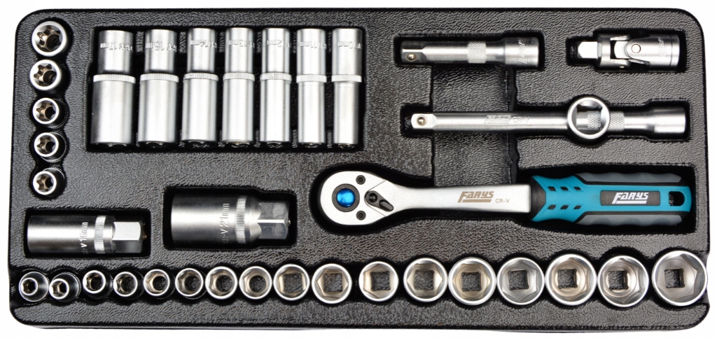 Sada nástavců 35 ks ráčna 3/8" Vložka do skříně Farys FR1837