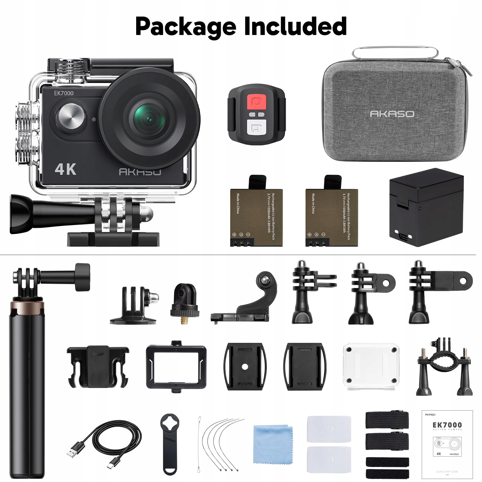 AKASO Kamera Sportowa 4K 30FPS 20MP WiFi Podwodna EIS Stabilizacja — miniatura 7
