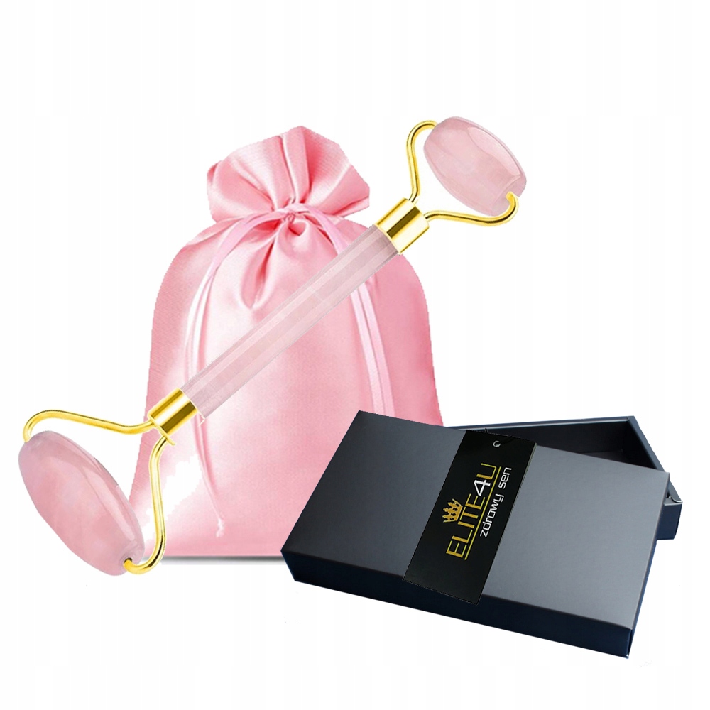 WAŁEK JADEITOWY MASAŻER TWARZY Z KWARCU RÓŻOWEGO