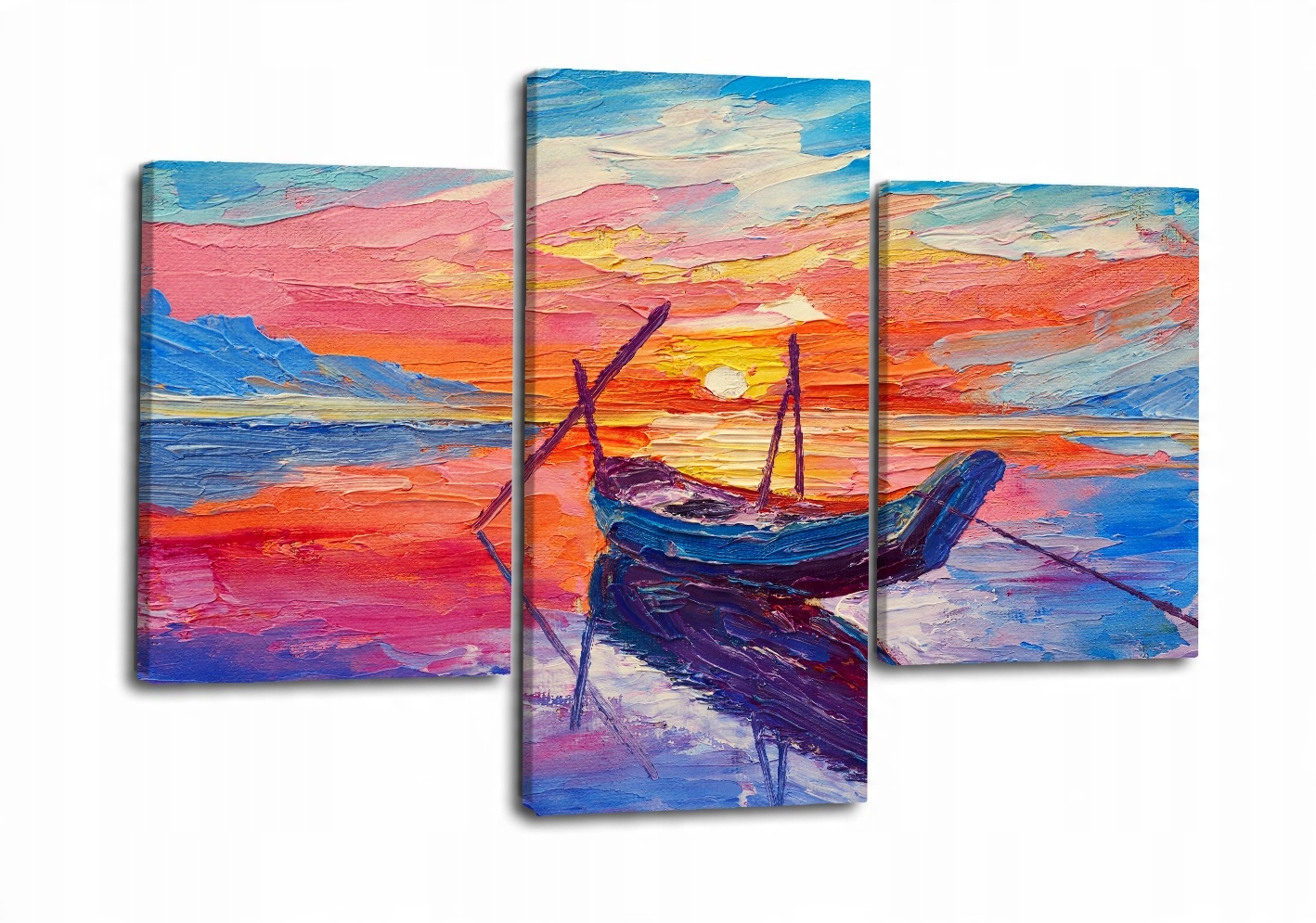 

Obraz na płótnie Morze Łódka Słońce 104C-120x80cm
