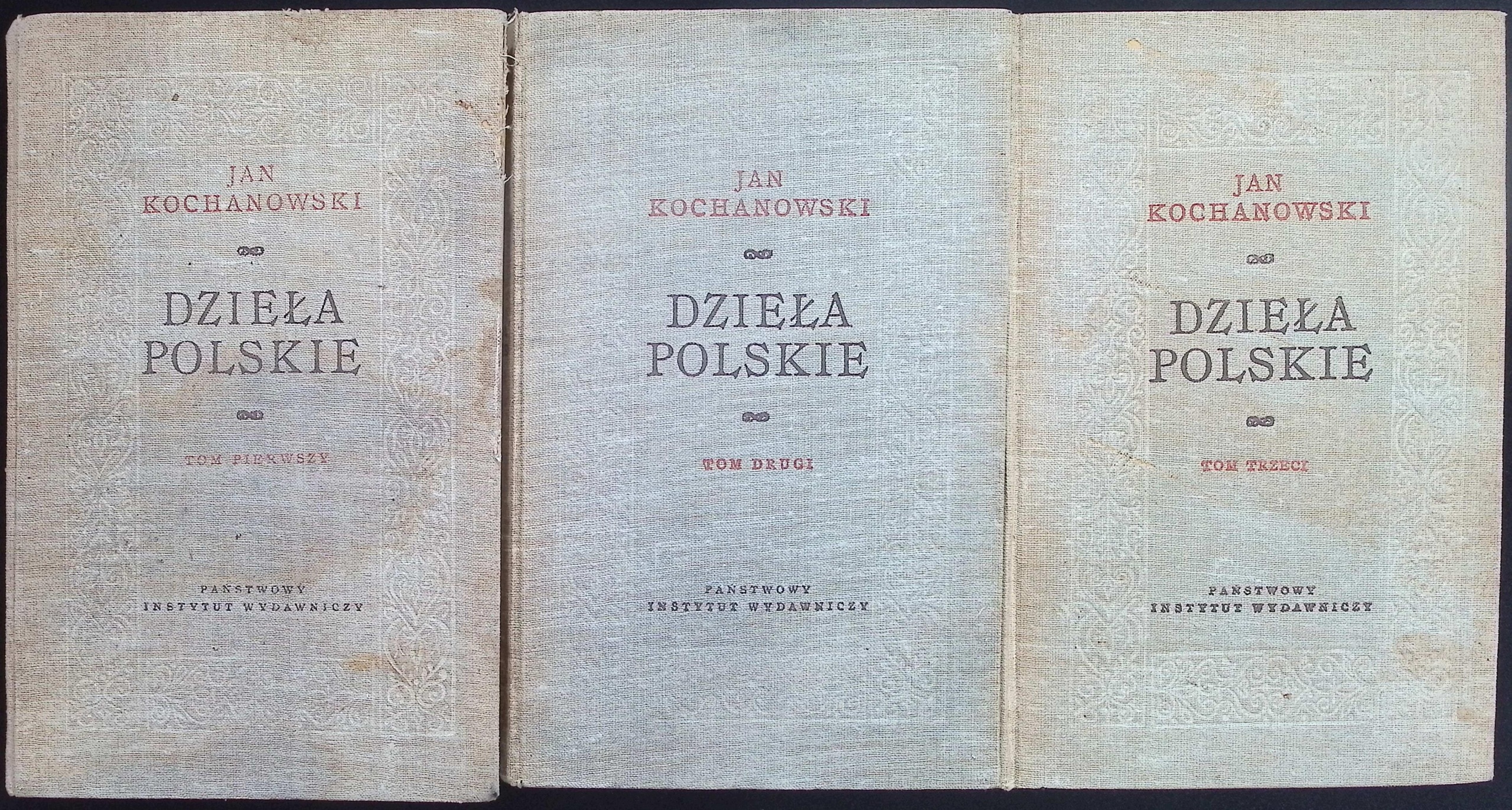 Dzieła Polskie Tom 1-3 Jan Kochanowski