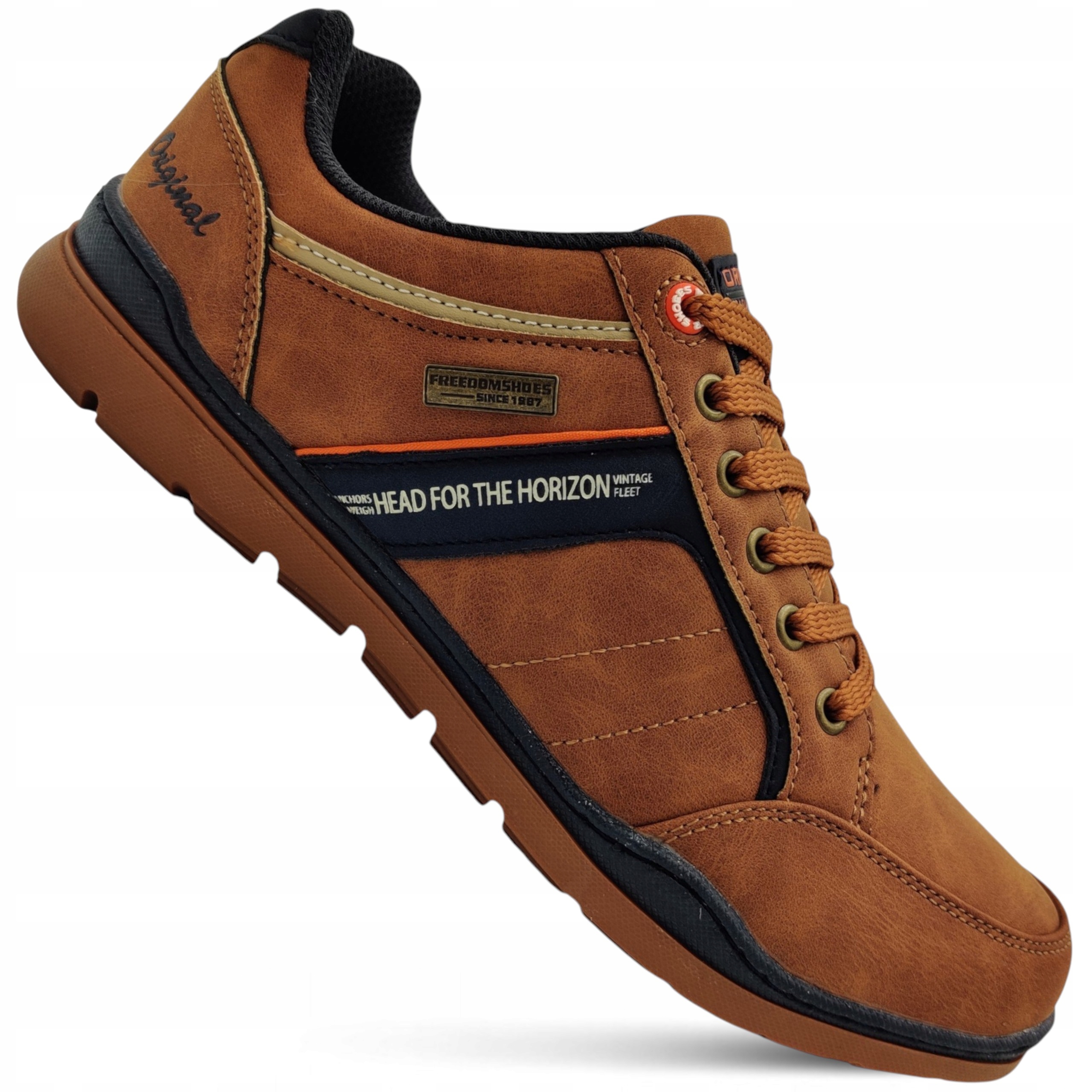 Buty Męskie Badoxx Sportowe Camel Solidne Casual Sneakersy Modne Mocne r42