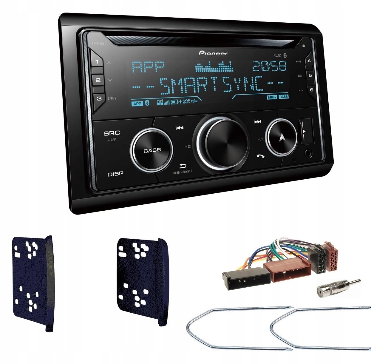 Pioneer FH-S720BT Bluetooth Usb autorádio Ford Focus MK1 rámček