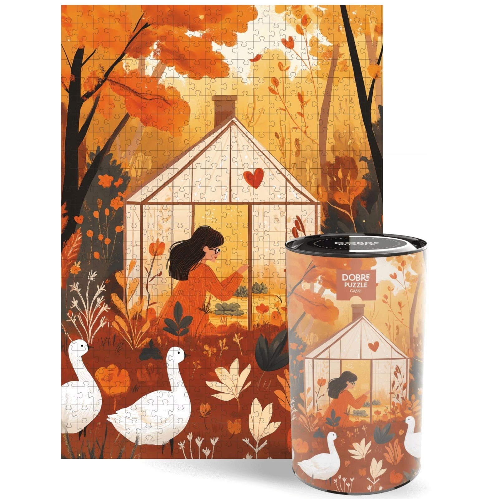 Puzzle 500 elementów Gąski w tubie Dobre Puzzle