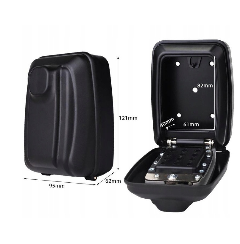 MEGA SOLIDNY sejf na klucze METALOWY skrzynka szafka szyfr kod WODOODPORNY Szerokość wewnętrzna 8 cm