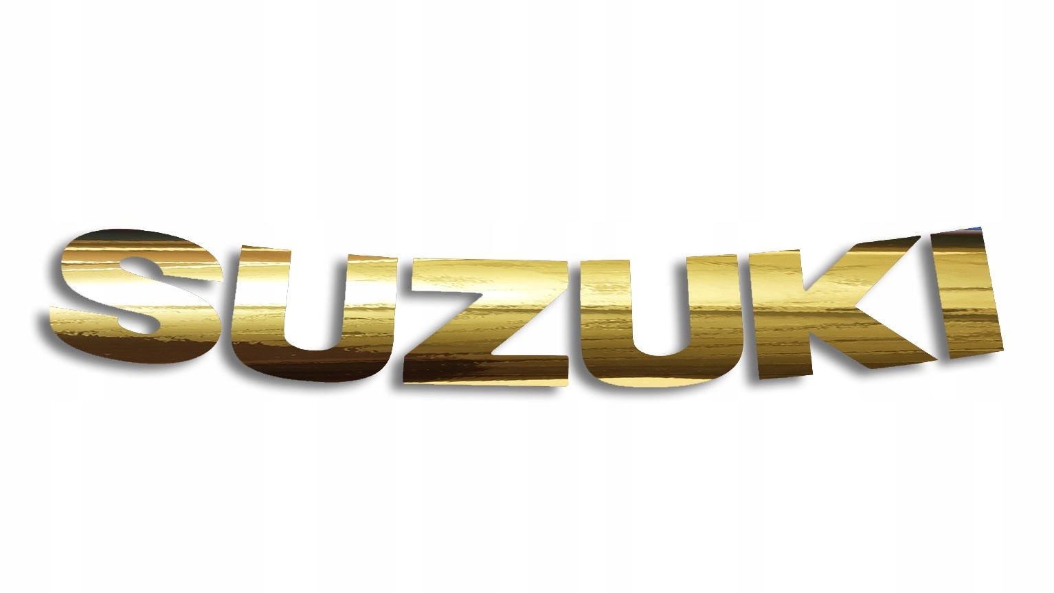 

Naklejka Suzuki zakrzywiona złoty chrom