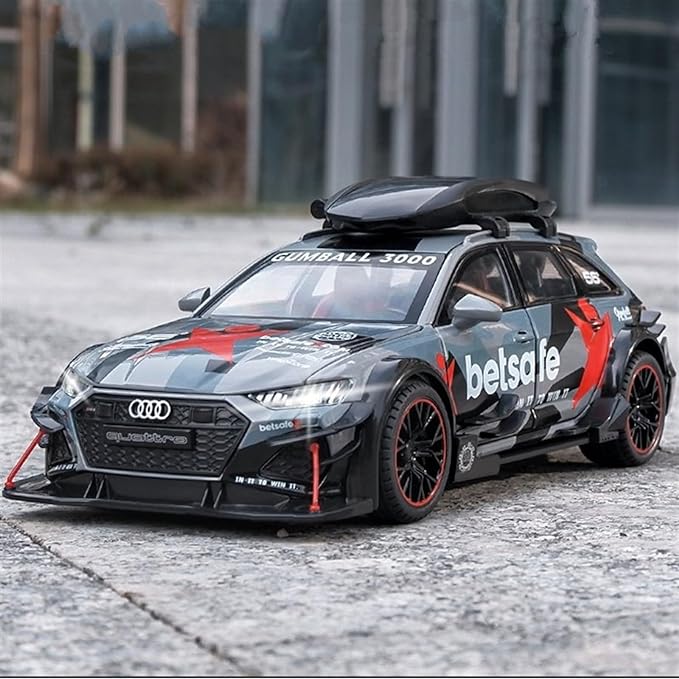 Audi RS6 Dtm Racing 1:24 Camo Edition otevírací dveře světla Led zvuk