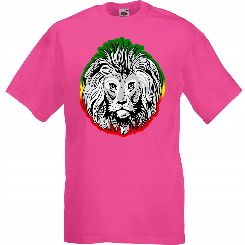 

Koszulka z nadrukiem reggae lew rasta rastaman L