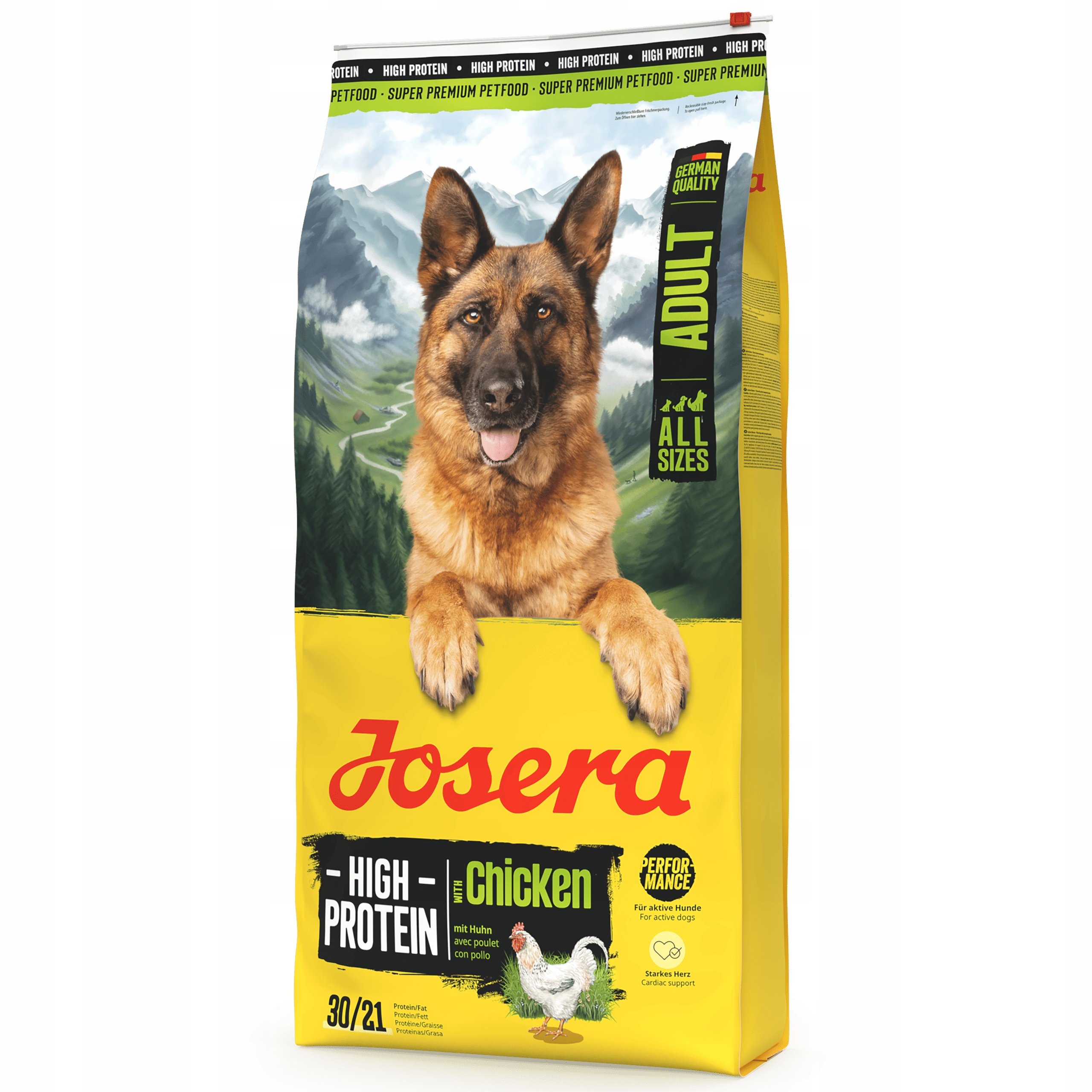 Levně Josera High Protein Adult Chicken 12,5kg Vysoce Energetické Krmivo pro Psa