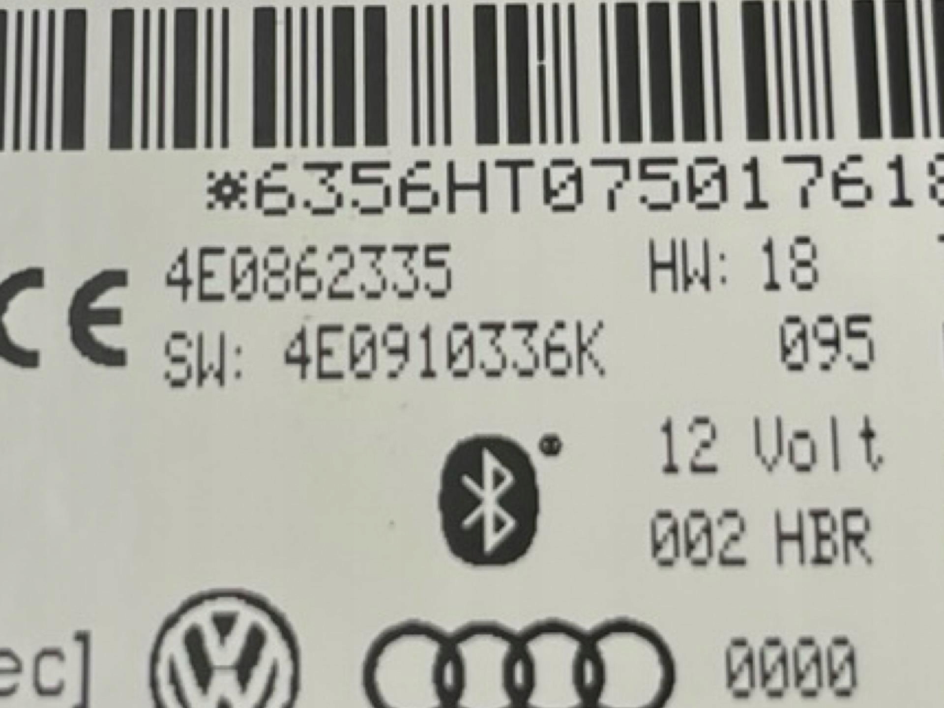 Centralina Bluetooth Audi A5 8T 2007 4E0862335