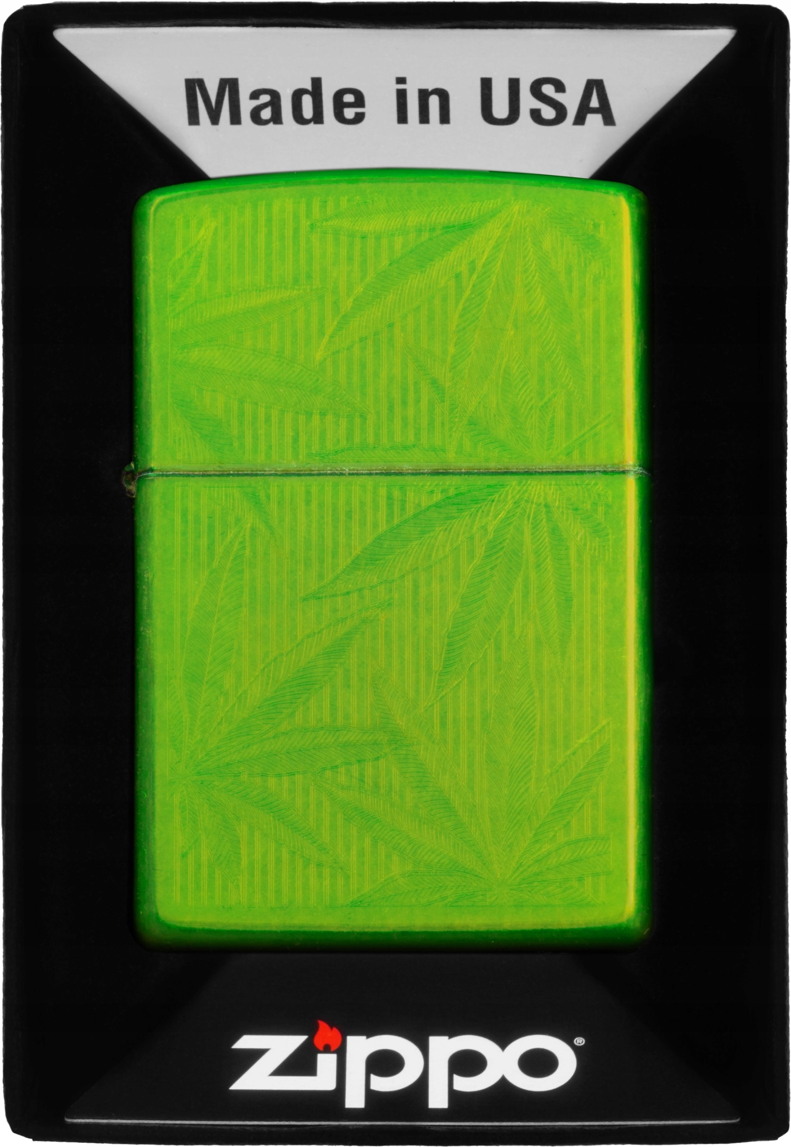 Zapalovač Zippo Cannabis Leaves Design 60007214 Větruodolný benzínový