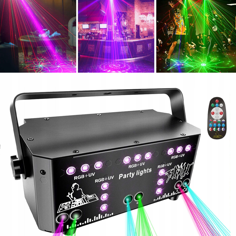 Laser Disco 21 Oči Rgb DMX Dálkové ovládání 230V
