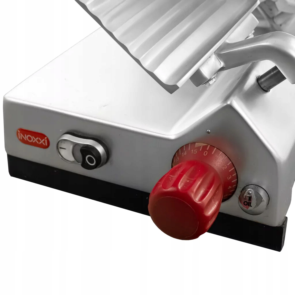 Krajalnica do wędlin sera pochylny nóż 30 cm 0-14mm stal INOXXI R300RB 2013 Napięcie 230 V