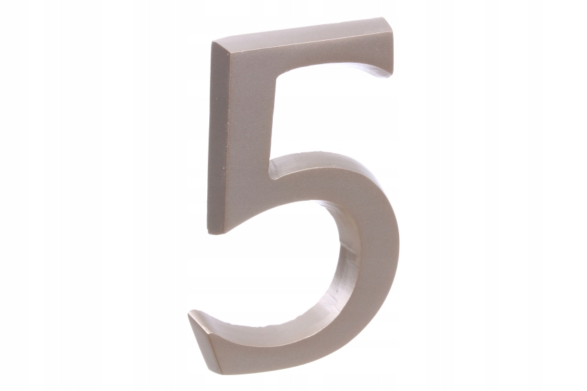 Cyfra MOSIĘŻNA SATYNA '' 5 '' 10 cm NA DOM BUDYNEK