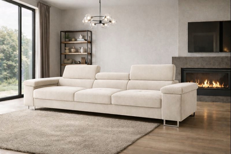 Kanapa 3 Osobowa ELIO, Funkcja Spania, Kolory Quelle baranek