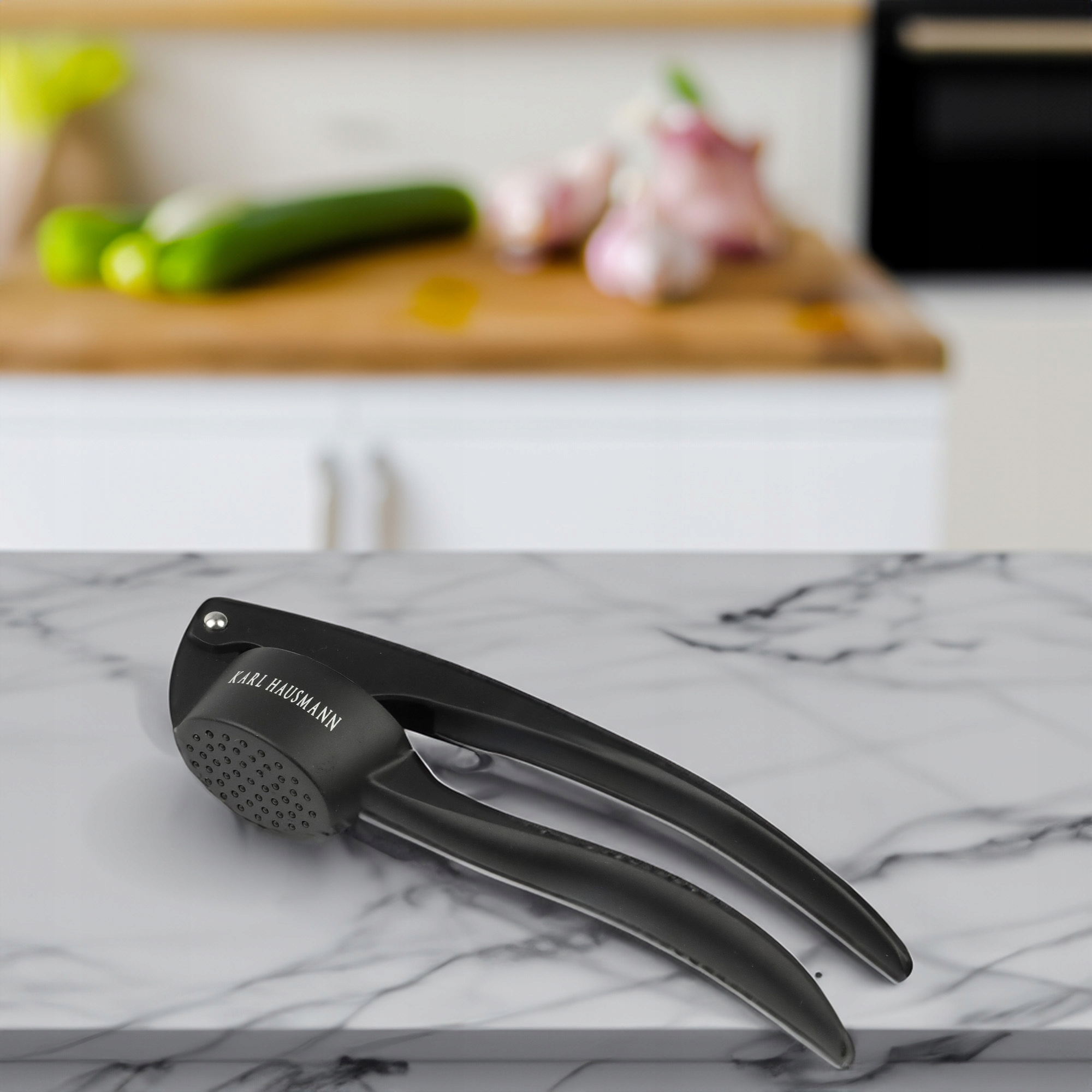 WYCISKACZ DO CZOSNKU ROZDRABNIACZ WYCISKARKA PRASKA ZGNIATACZ STALOWY CZERŃ