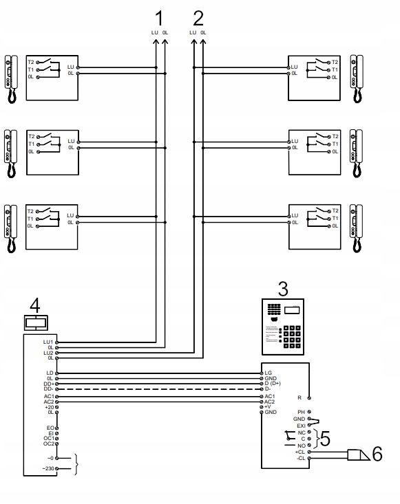 UNIFON DOMOFON CYFROWY 2-ŻYŁOWY URMET 1140/622 Kolor biały