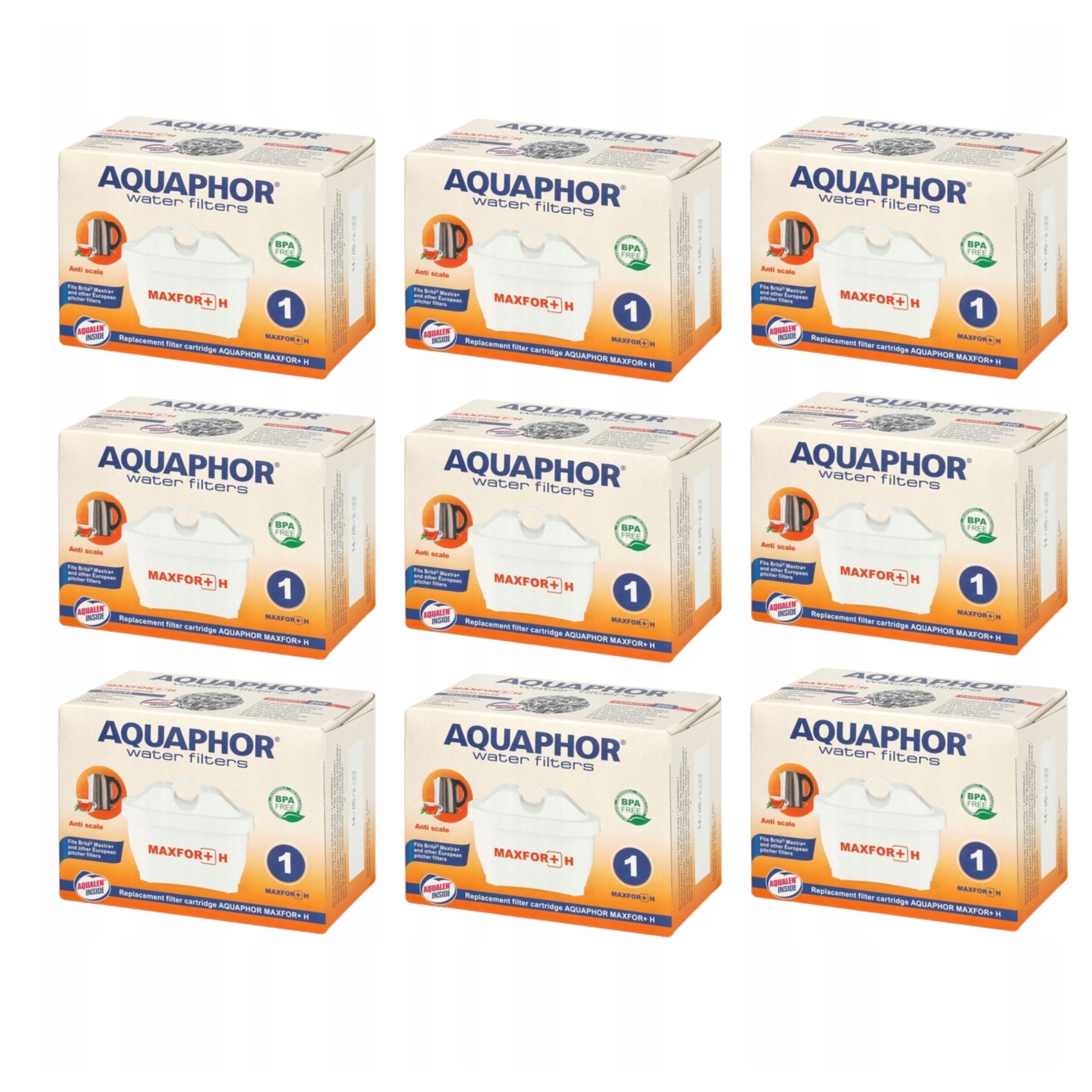 Filtr na tvrdou vodu Aquaphor Maxfor+ H náhradní náplň do džbánu 9 ks