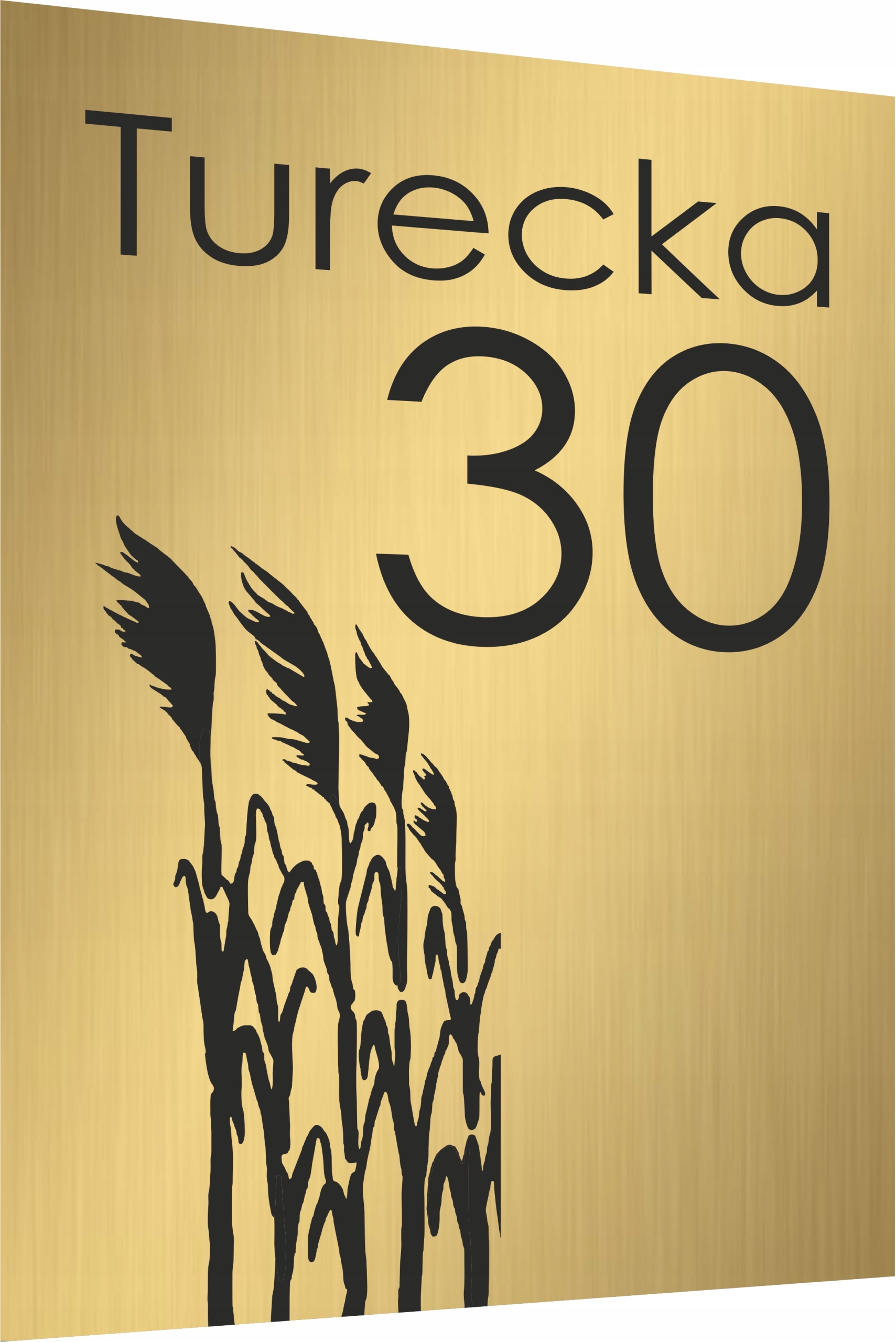 Tabliczka Tablica ADRESOWA nierdzewna dibomd 40x30 NUMER NA DOM złota