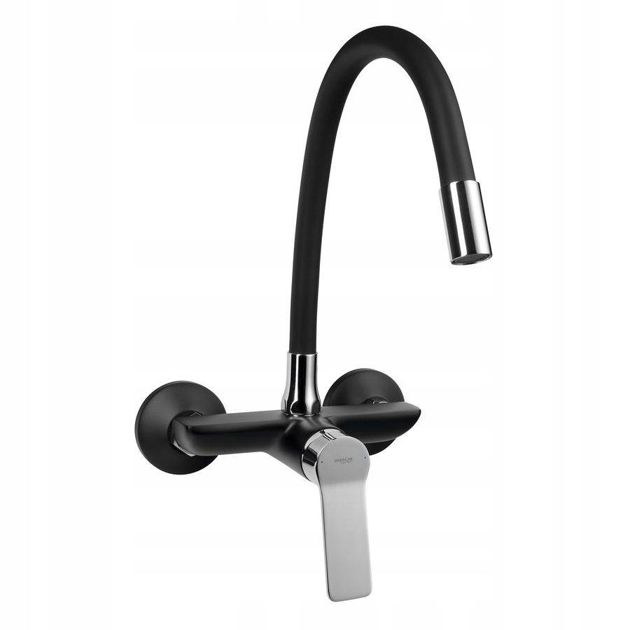 Sintra nástenná batéria 3/4" s flexibilným výtokom, čierna/chrómová, SX013-70