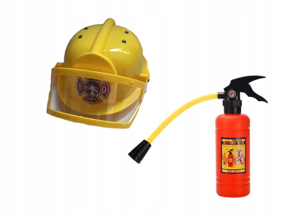 

Zestaw Strażak Sam Fireman Kask Gaśnica Na Wodę