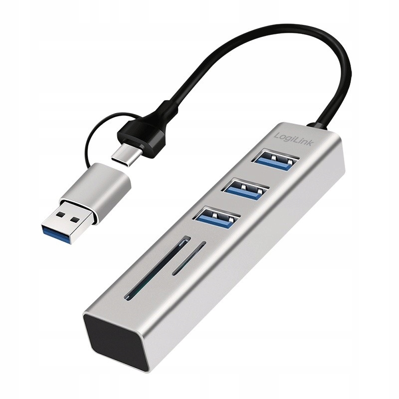 Logilink Hub 3xUSB3.0 s čtečkou paměťových karet