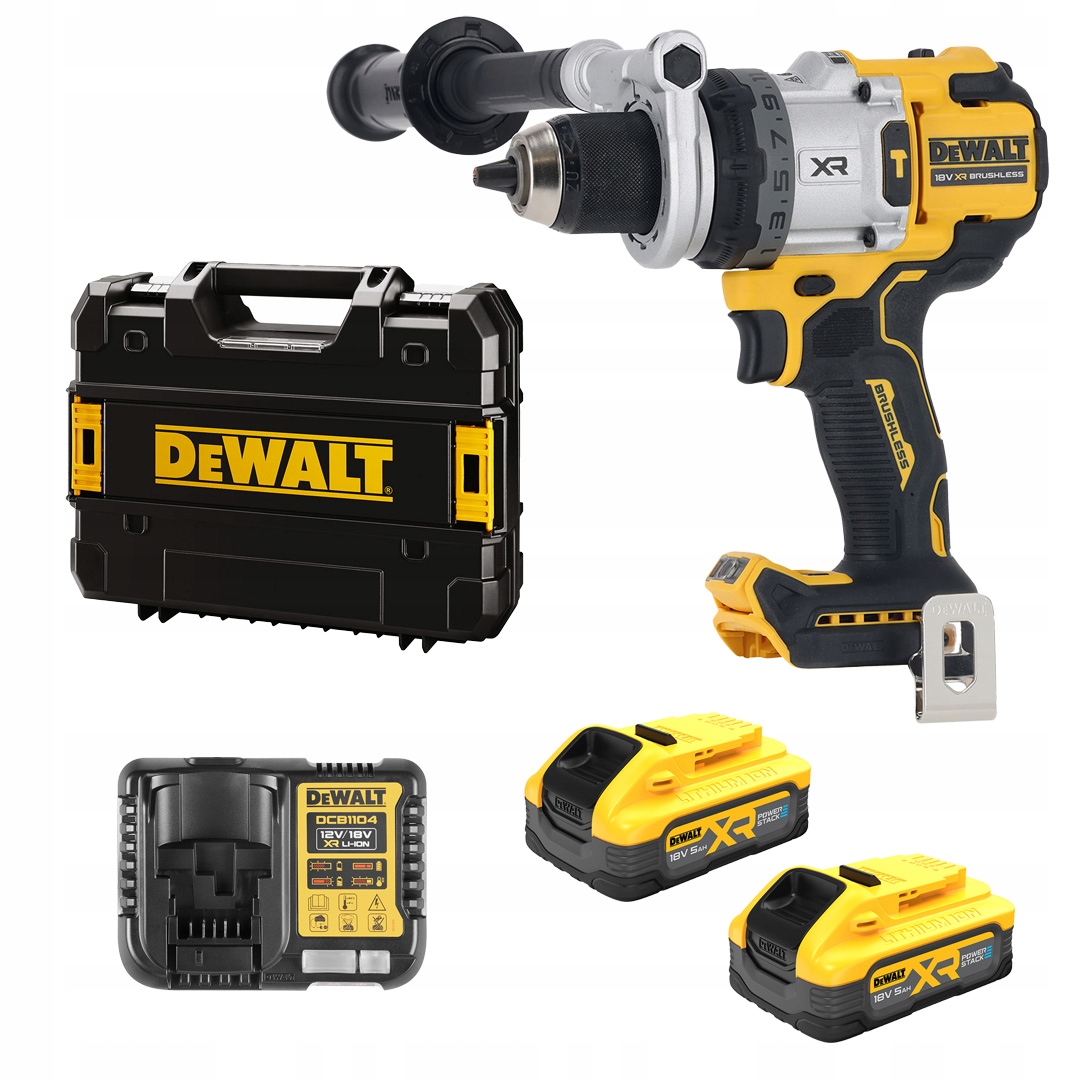 DeWALT DCD1007H2T Xr Ps 18V 2x5Ah Bl 169Nm rázový utahovák Aku Šroubovák