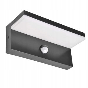 Venkovní nástěnné svítidlo Fasádní svítidlo PiR Led senzor 4000K Obdélník Černá