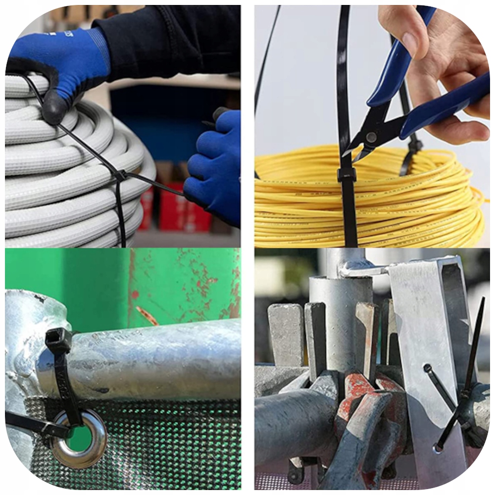 OPASKI ZACISKOWE 3x250mm KABLOWE TRYTKI TRYTYTKI ZIPERKI 100SZT MOCNE Marka inna