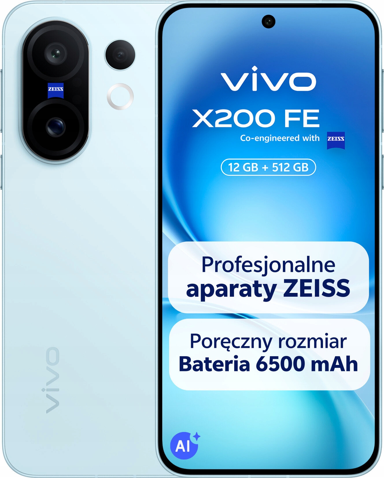 Smartfón Vivo X200 Fe 5G 12/512 Gb 6.31" 120 Hz Dual Sim Nfc Modrá modrá
