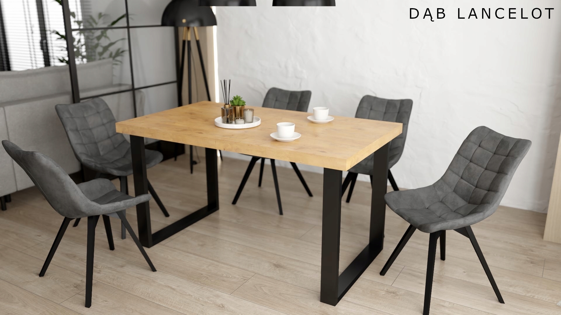 Stół loft METALOWE NOGI 130x80x230 rozkładany nowoczesny Marka inna