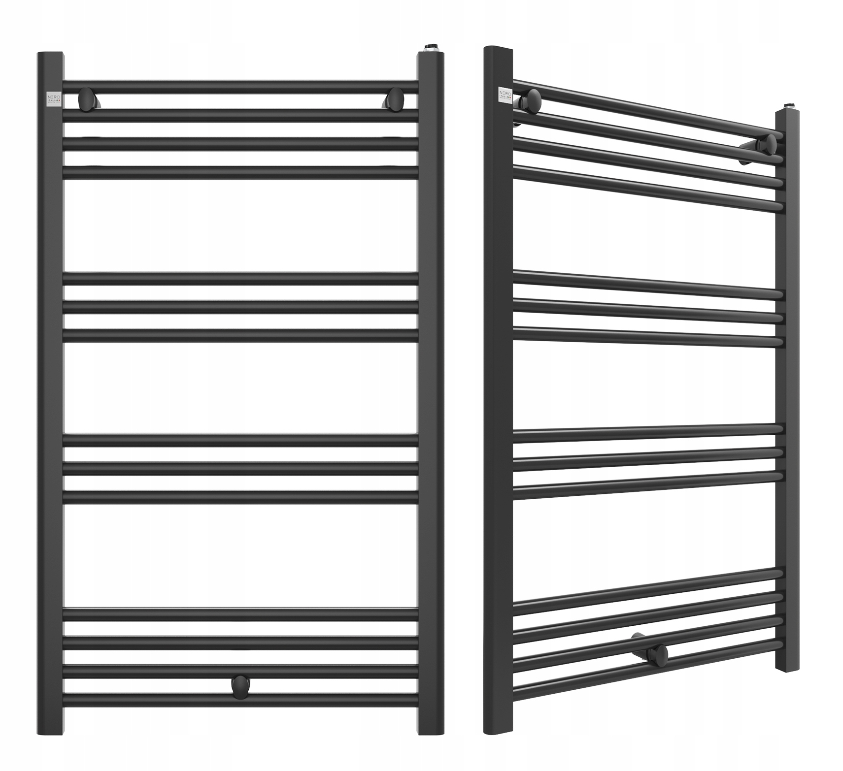 Kúpeľňový Kaloryfer 100/60 cm Čierny Rebríkový Ohrievač Moderné Puerto