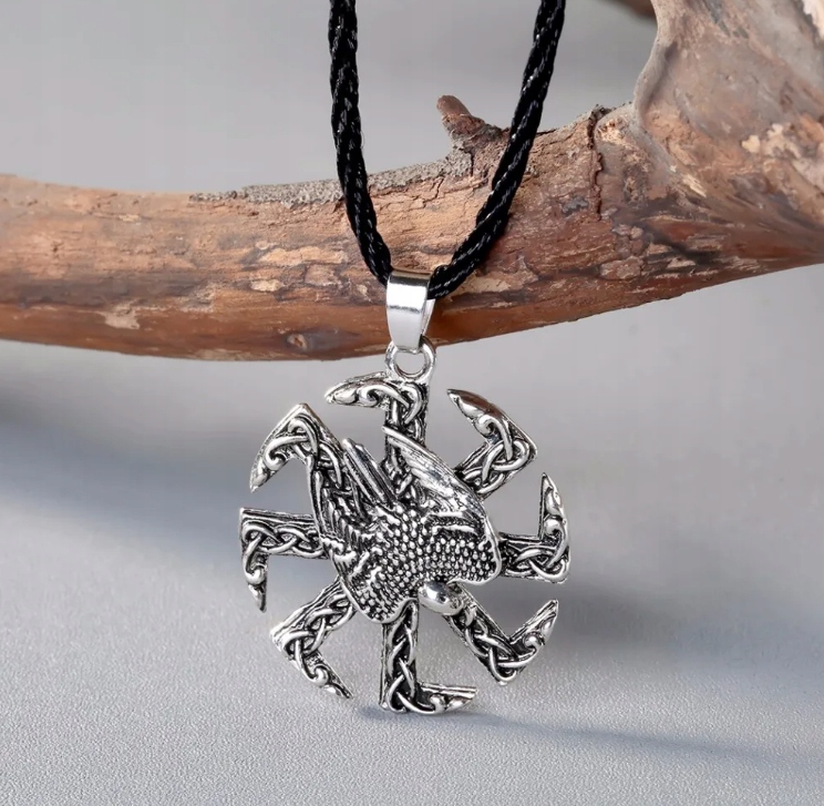 Naszyjnik Runa Kolovrat Swarzyca Kołowrót Orzeł Wiking Srebrny Talizman Kod producenta 7711