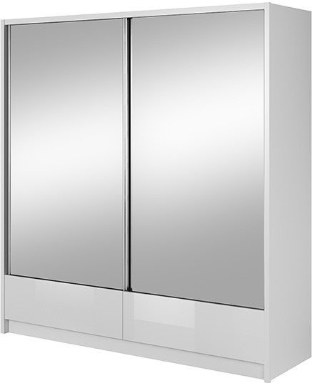 Szafa przesuwna 200 sonoma biały połysk ARIA II Kod producenta Szafa przesuwna