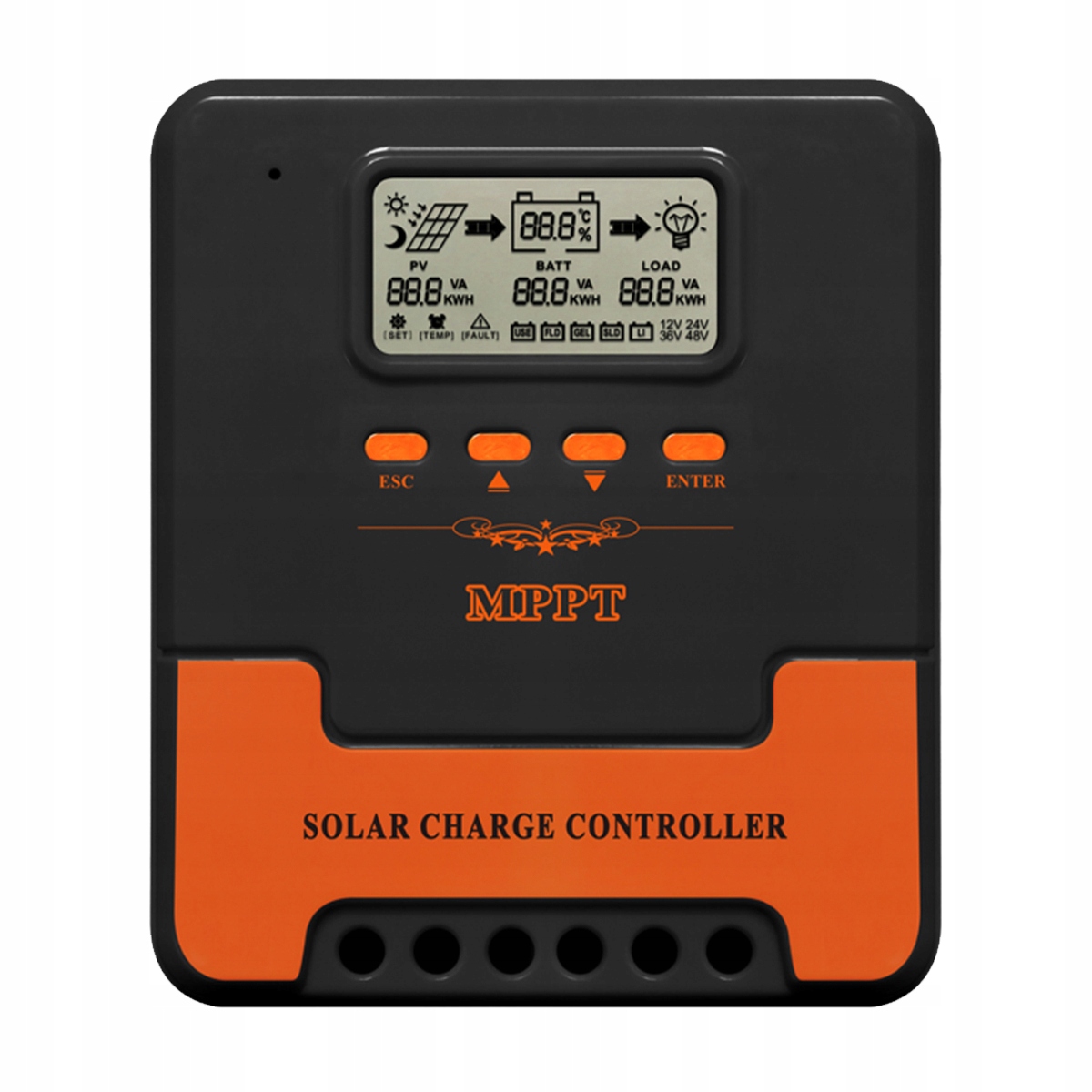 Kontroler 60A Regulator Ładowania Paneli do 100V Mppt akumulatory 12V 24V