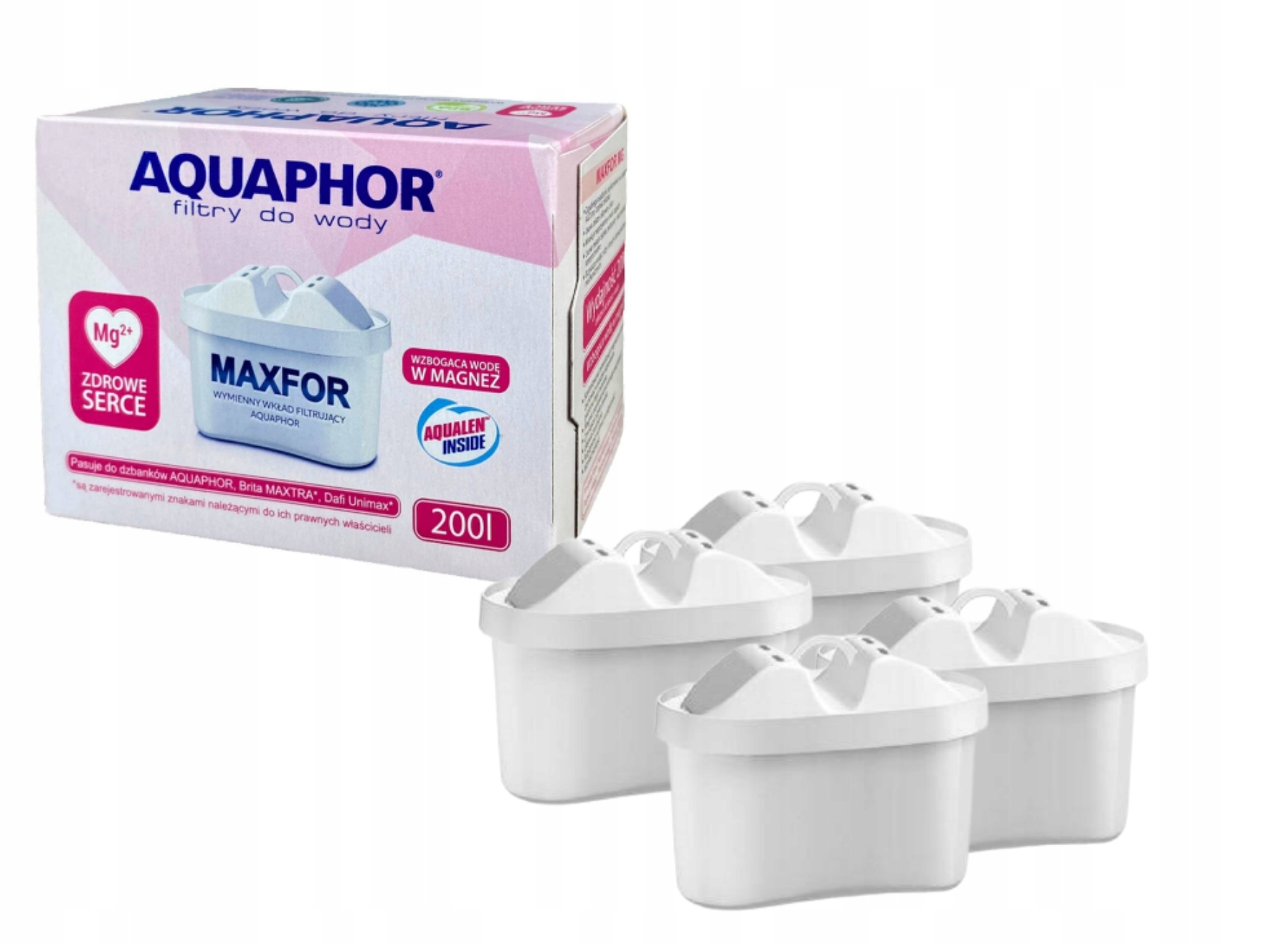 

4 x Wkład Filtr Maxfor B25 Magnez Mg+ Dafi Brita