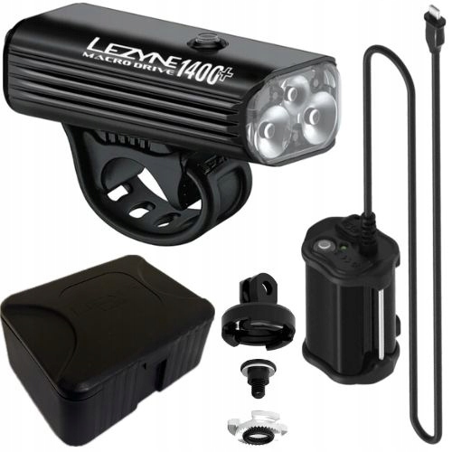 Lampička Lezyne Macro Drive 1400+ powerbanka Infinite adaptér qPro Krabička