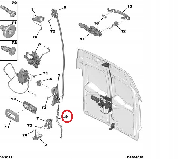 LINKA ZAMKA DRZWI TYŁ DOLNA JUMPY EXPERT SCUDO III Producent części Inny
