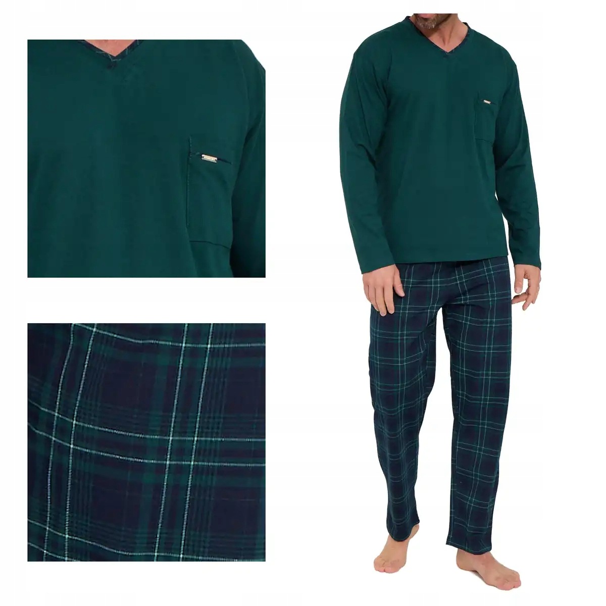 Cornette Pánské pyžamo Anthony 122/335, bavlněné, dlouhý rukáv, 2XL