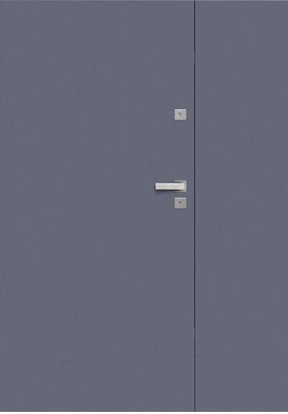 DRZWI WEJŚCIOWE DWUSKRZYDŁOWE LAK GŁADKI 140 Lewe, OD RĘKI