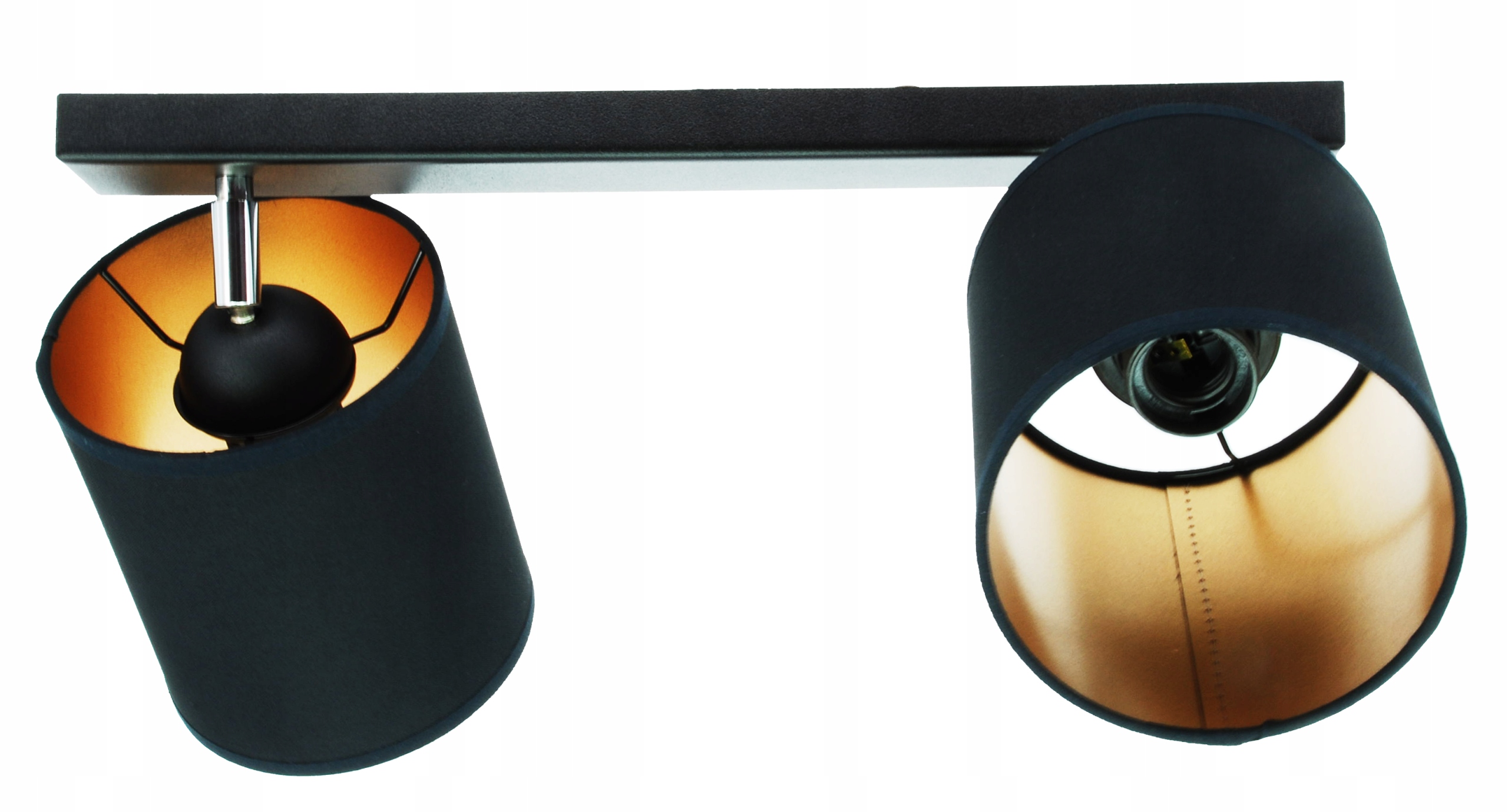 Moderní závěsná stropní lampa stropní svítidlo černo-zlatá, stínidlo 20 cm, Led Nová