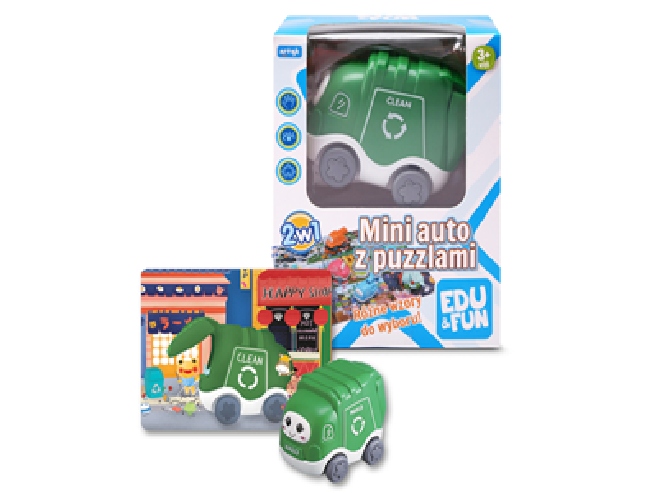 

Mini auto śmieciarka z puzzlami Artyk