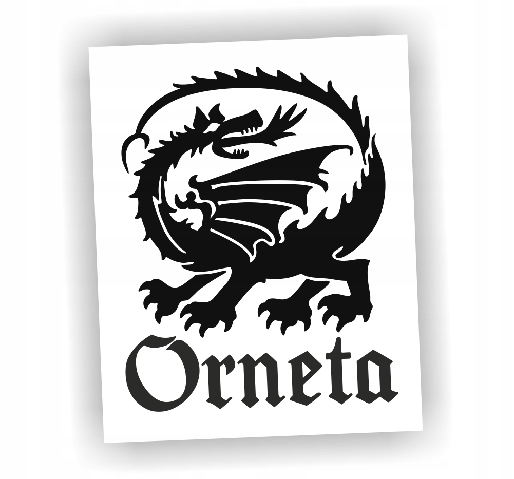 Naklejka Orneta kolor Czarny herb ornety smok naklejki na samochód auto!