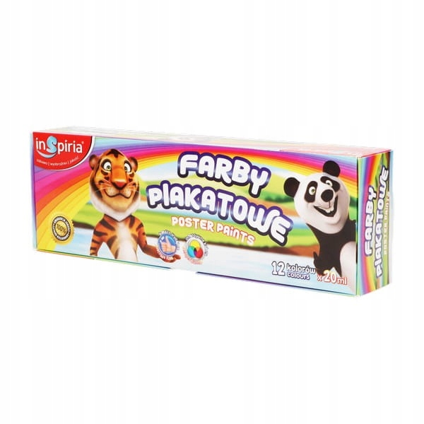 farby 12 kolorów plakatowe 20ml INSPIRIA — 6