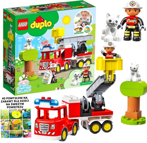 LEGO Duplo Wóz strażacki 10969 Waga produktu z opakowaniem jednostkowym 0.605 kg