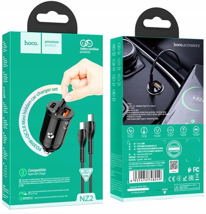 

Hoco Ładowarka samochodowa NZ2 30W Pd