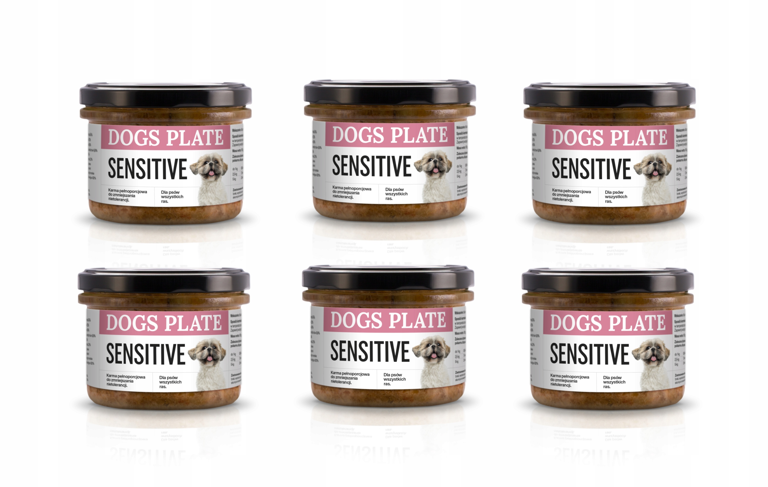 Levně Dogs Plate Sensitive – treska na trávení 6 x 180 g