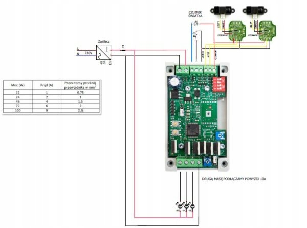 Sterownik schodowy RCL-LED SIMPLE 60W 12/24V DC Kod producenta RCL-LED SIMPLE 200W