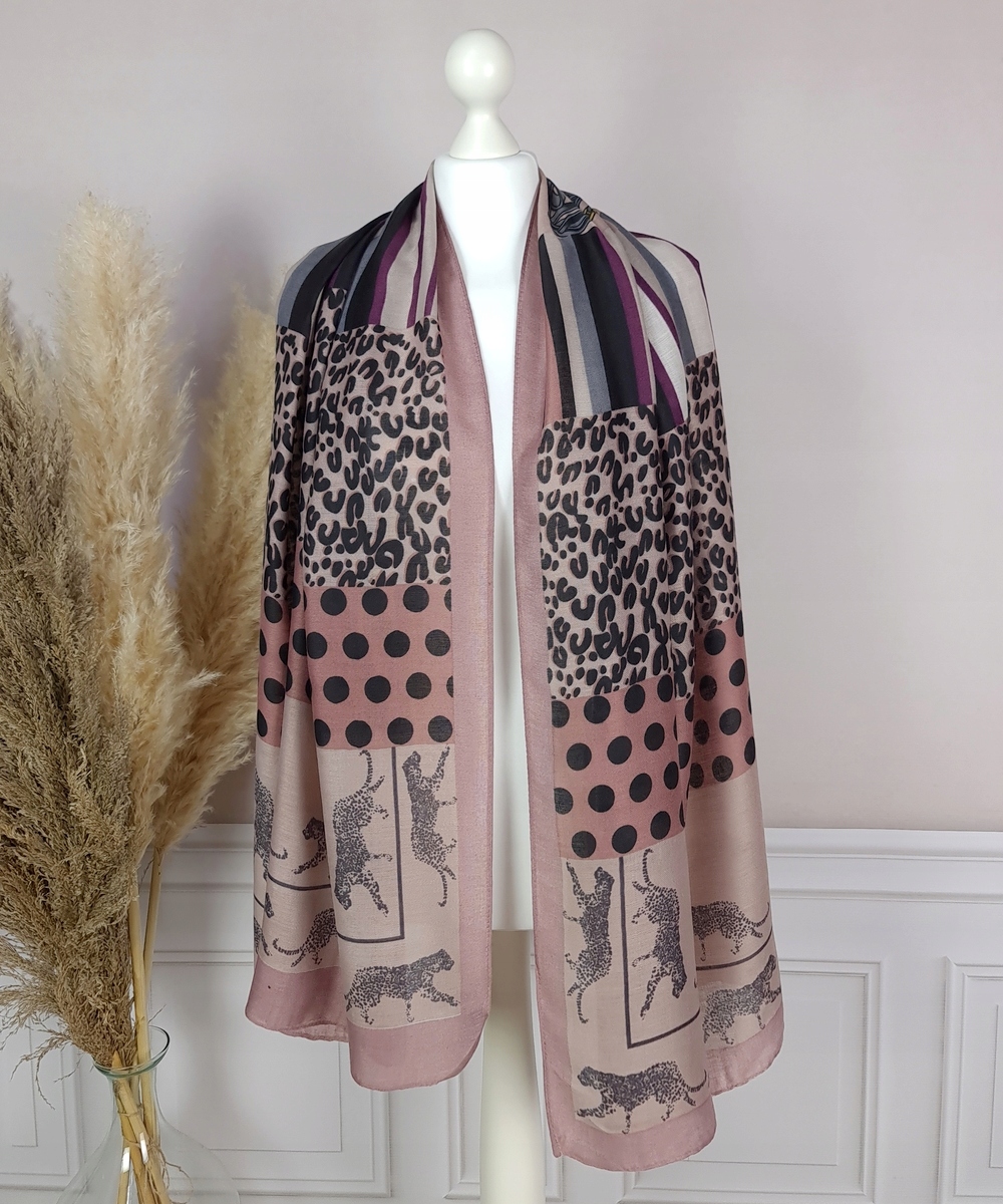 SZAL damski PIĘKNY DUŻY szalik apaszka NOWE KOLORY Długość (cm) 180 cm