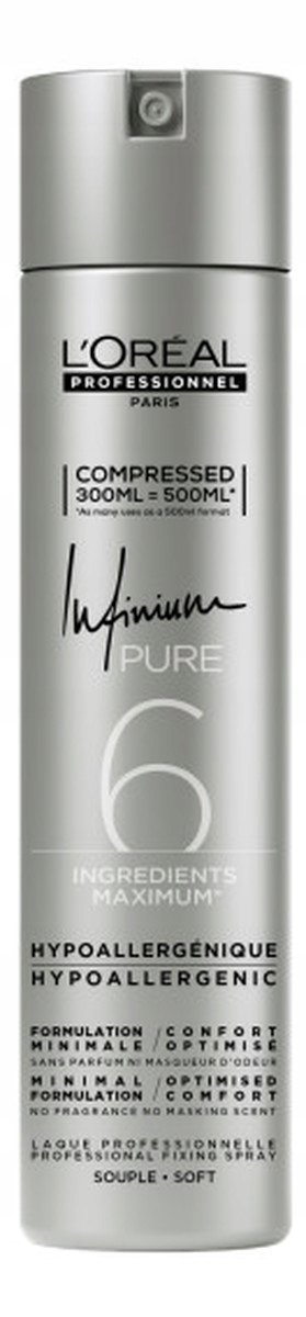 L'Oreal Paris Infinium Pure Soft lak na vlasy 300 ml